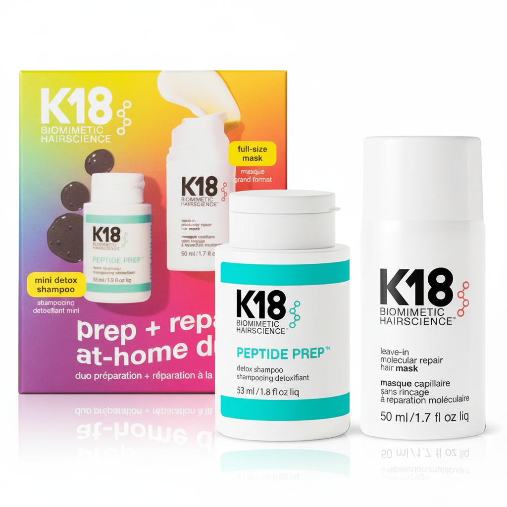 K18 Prep + Repair Duo - white background