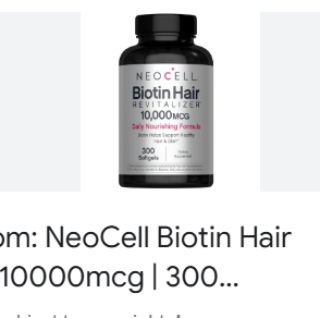 NeoCell Biotin Hair Revitalizer 10,000mcg — 300 Softgels NeoCell