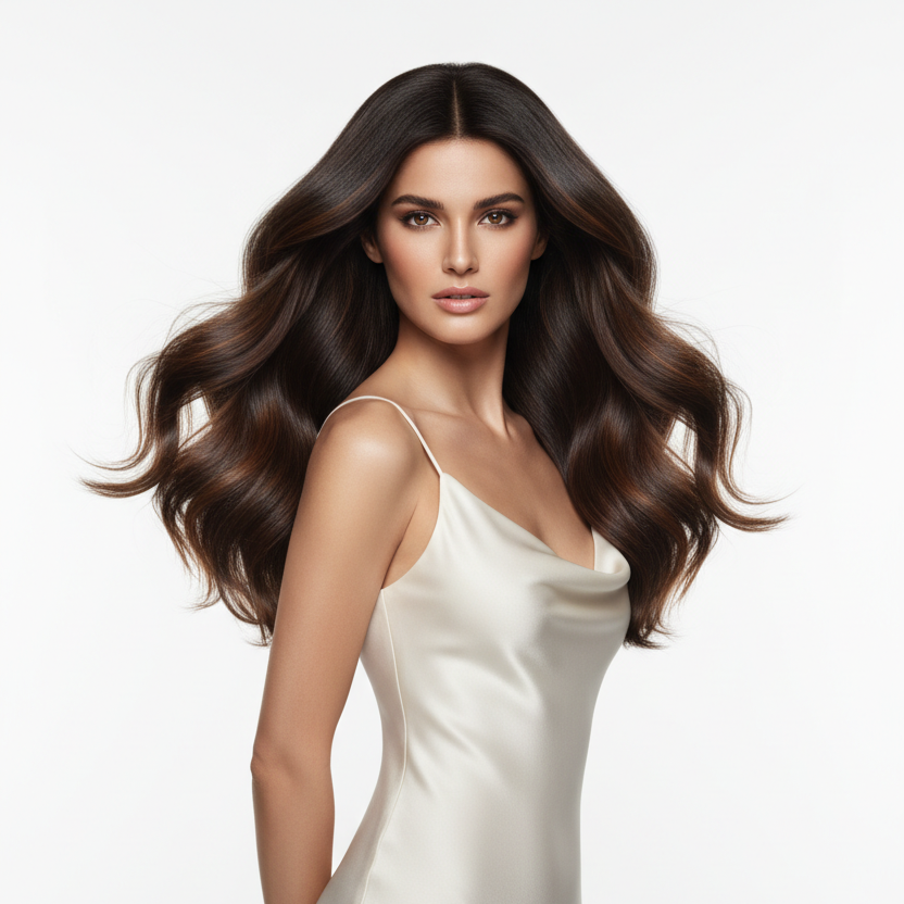 Modelo cabello sin frizz